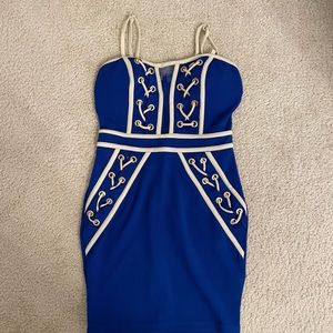 Fashion Nova Royal Blue Mini Dress Size Small NWT